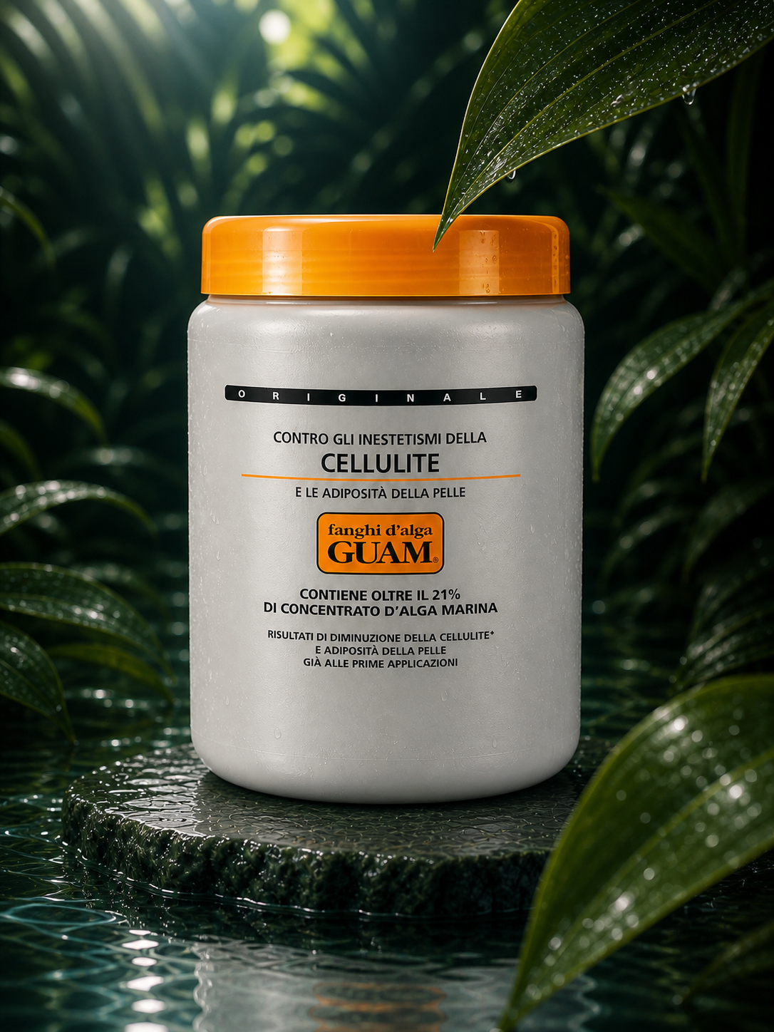 GUAM CLASSIC MUD in a wet botanical setting — close view
